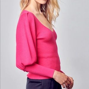 NWT Pink Lantern Sleeve Sweater by Do+Be